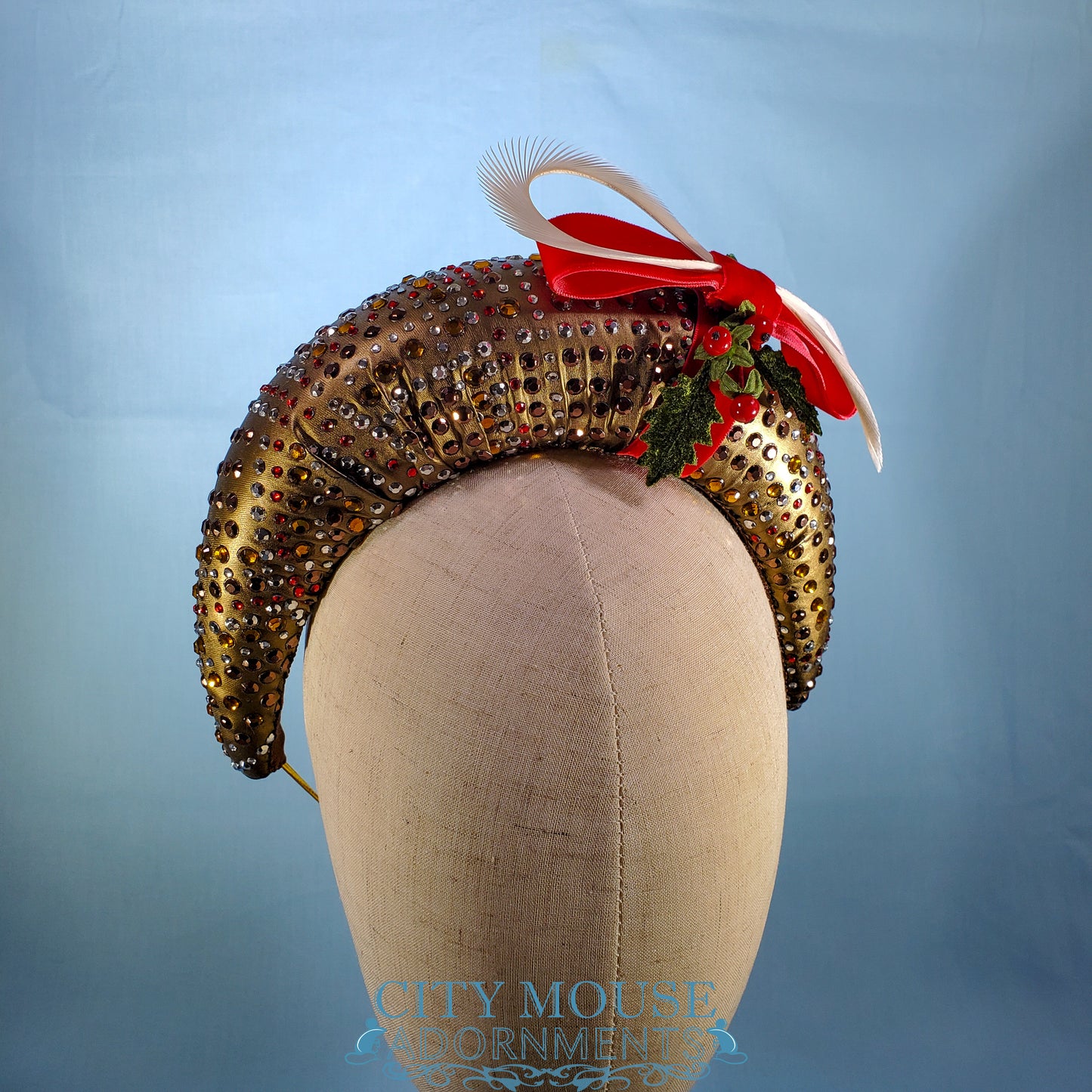 Plaid Rhinestone Fascinator