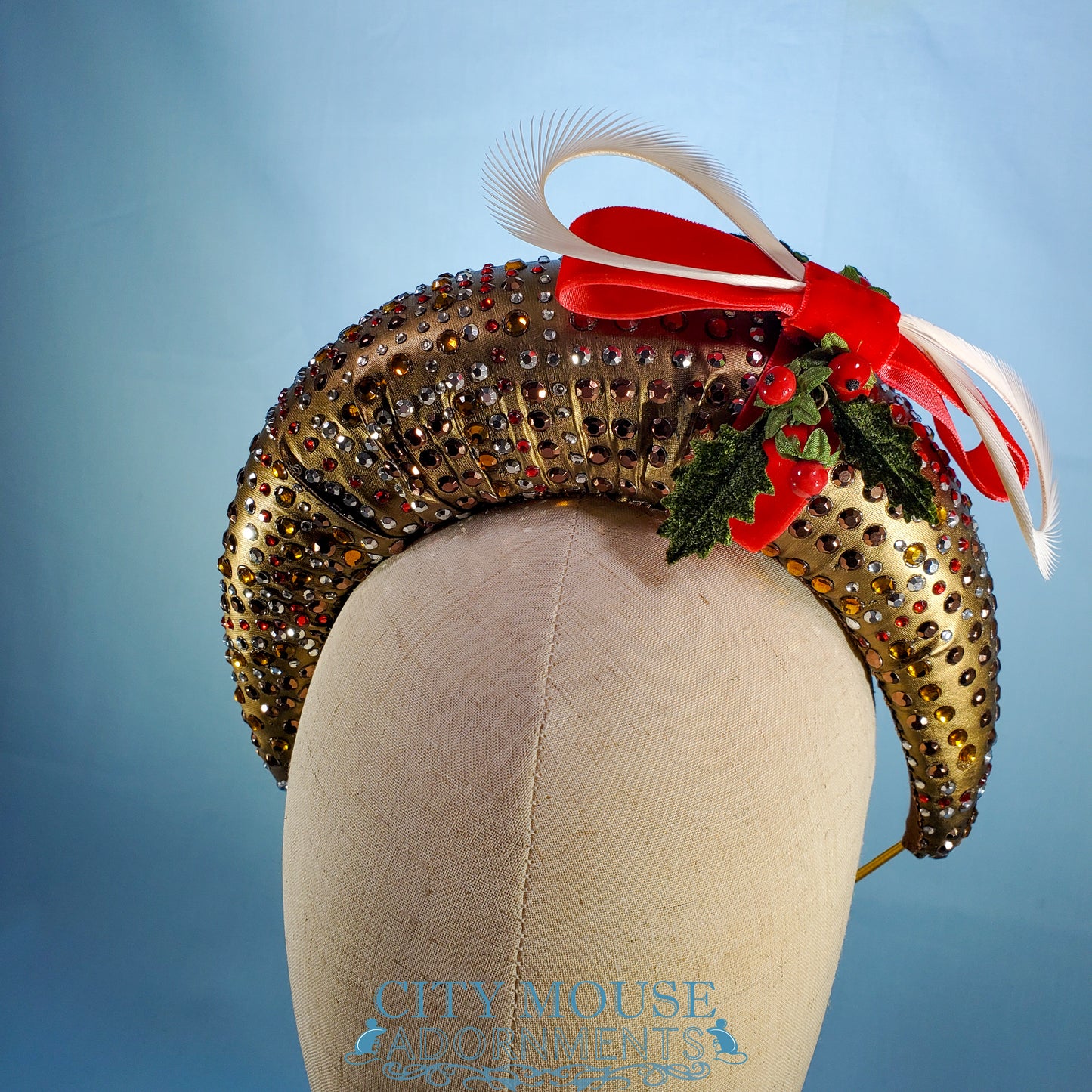Plaid Rhinestone Fascinator