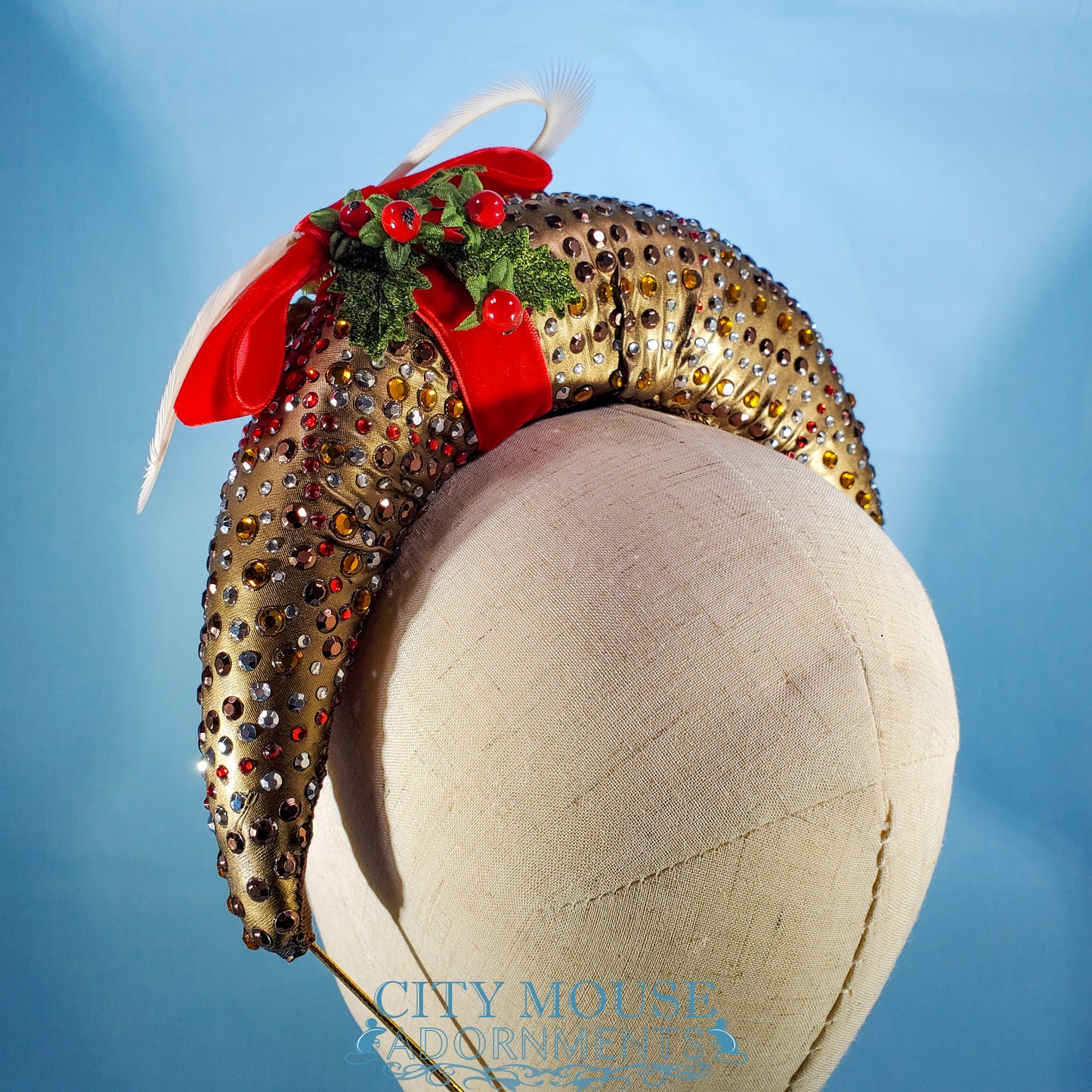 Plaid Rhinestone Fascinator