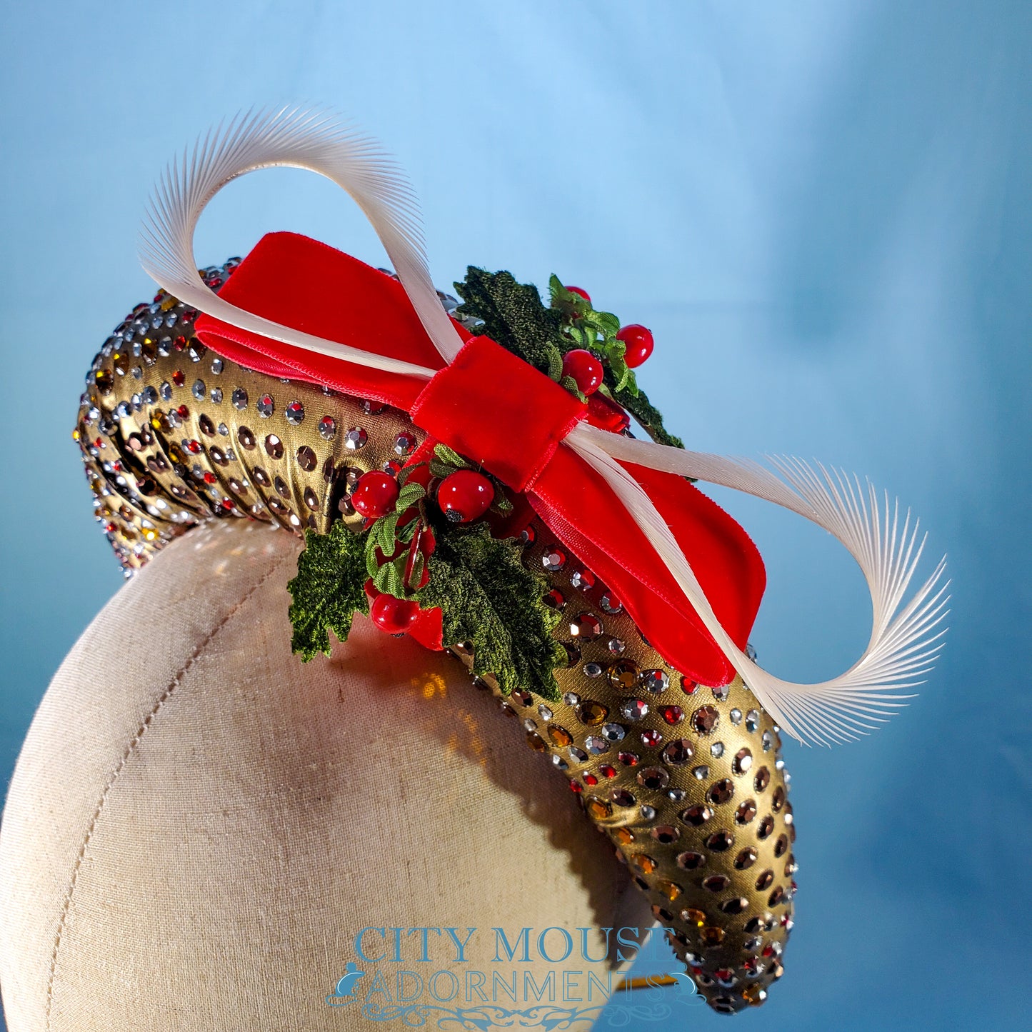 Plaid Rhinestone Fascinator