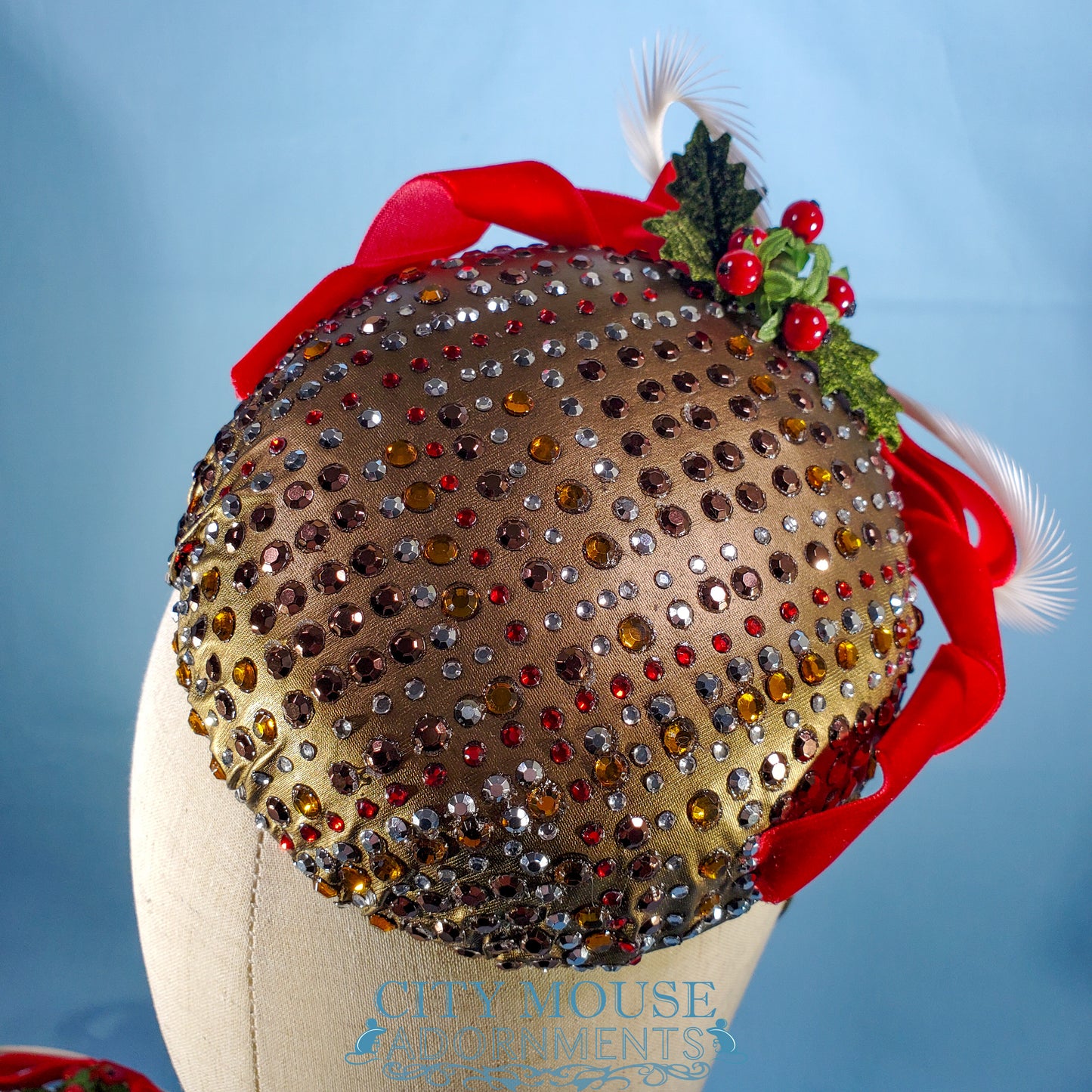 Plaid Rhinestone Fascinator