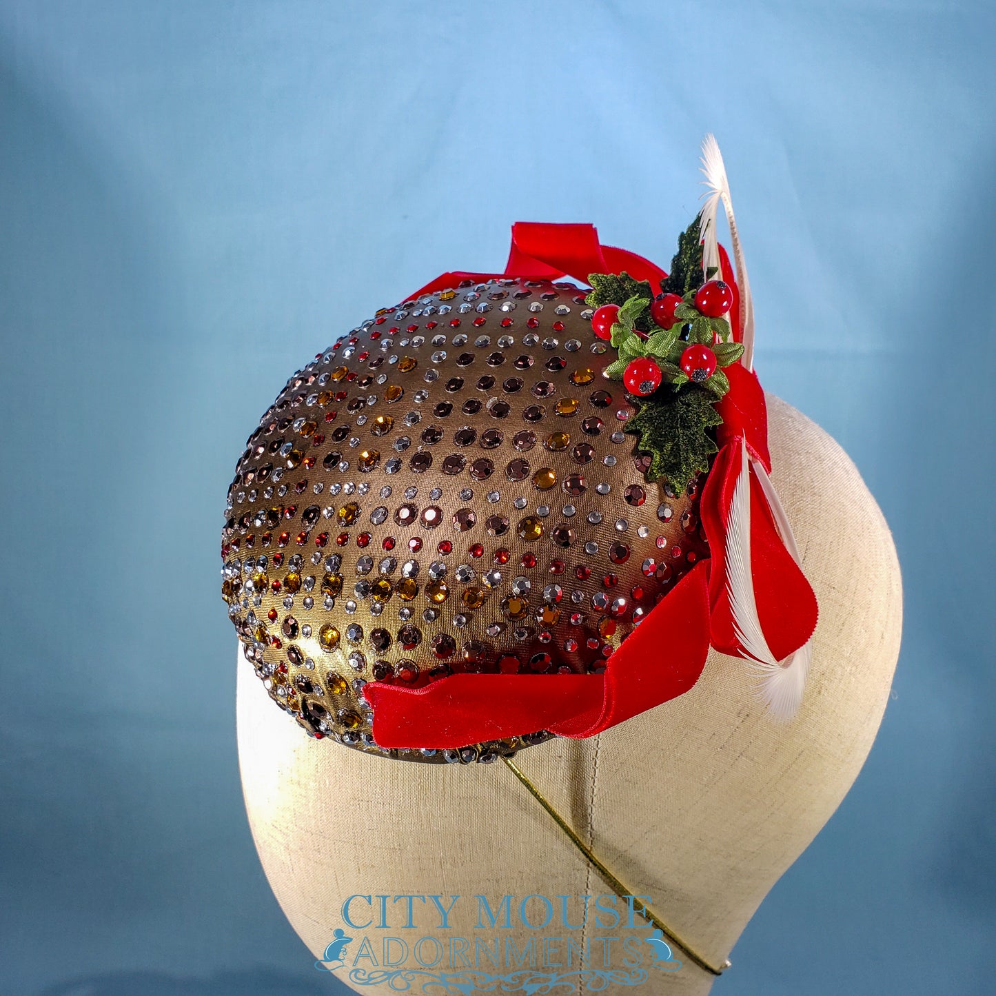 Plaid Rhinestone Fascinator