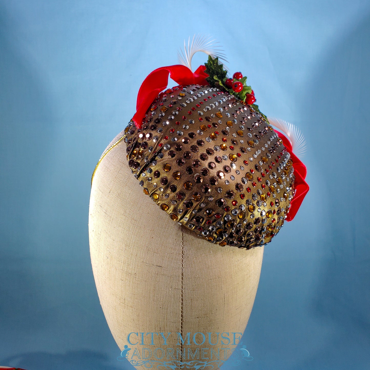 Plaid Rhinestone Fascinator