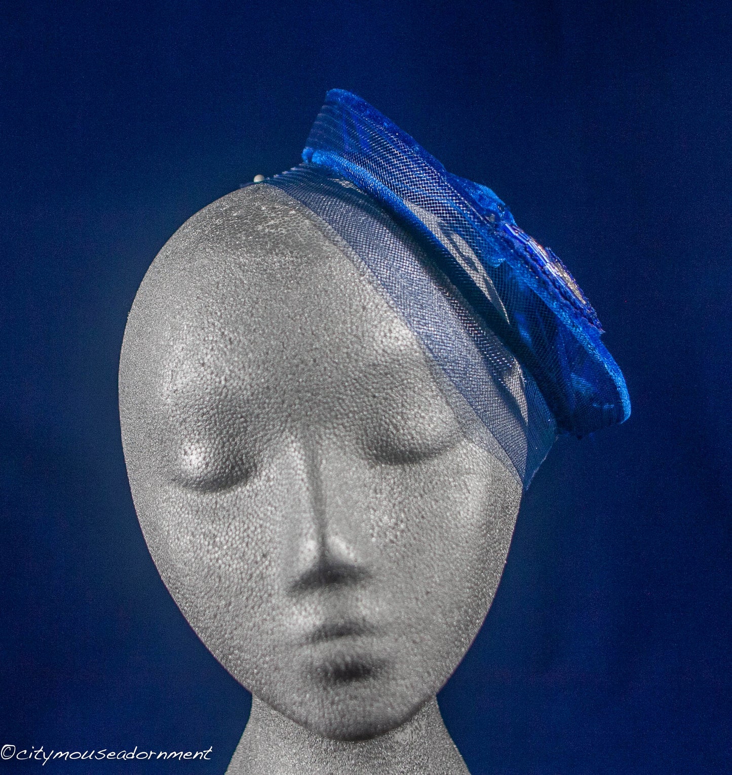 Time Traveler Blues Velvet Hat
