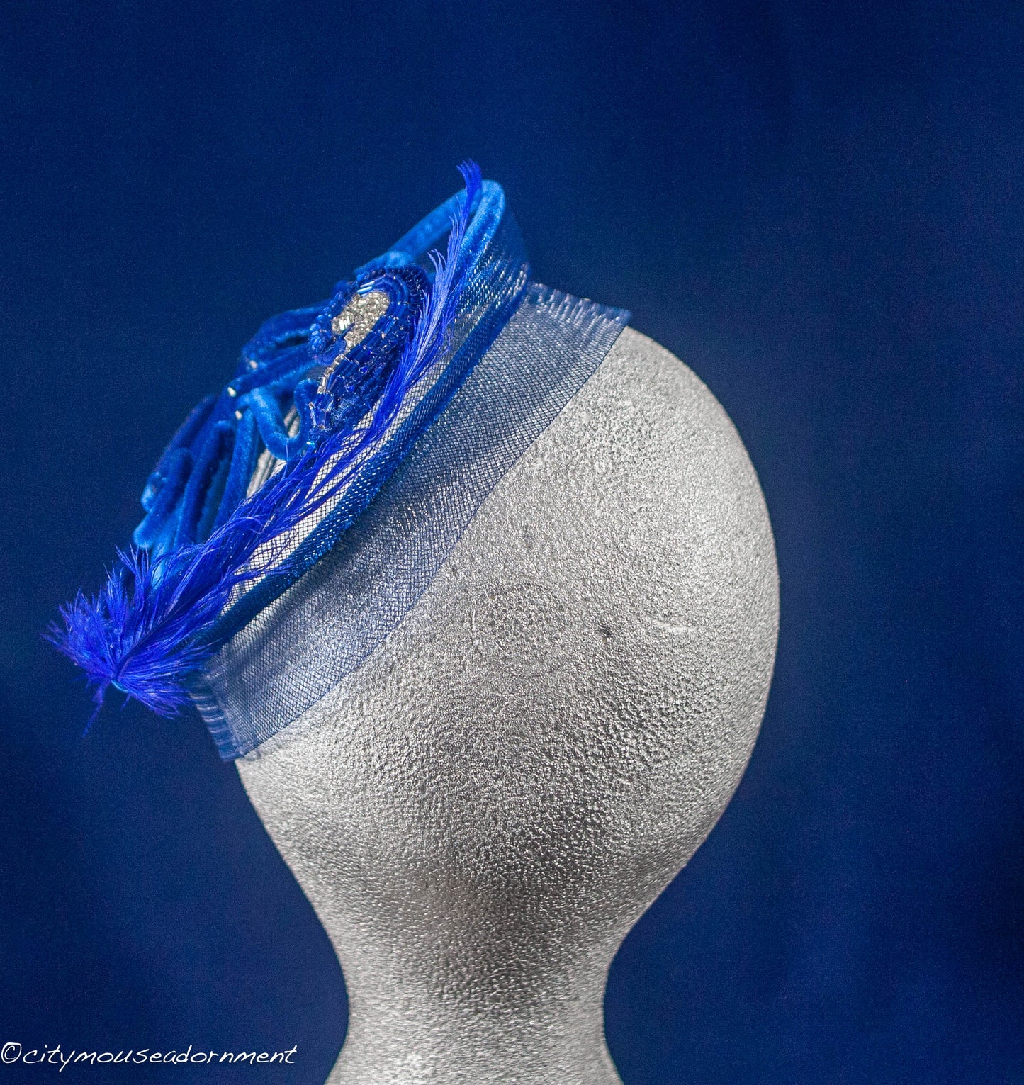 Time Traveler Blues Velvet Hat