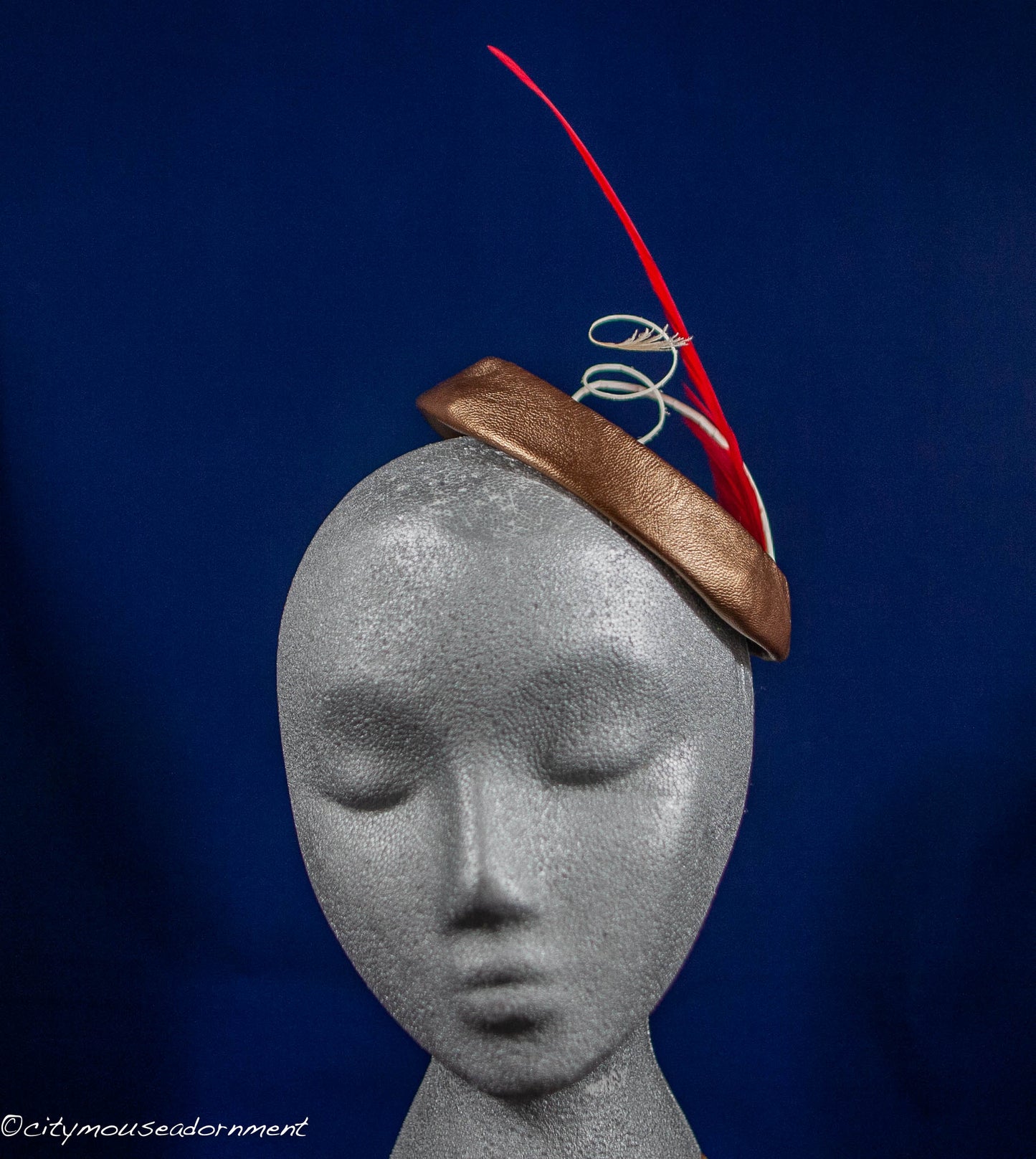 Bronze Faux Leather Circlet