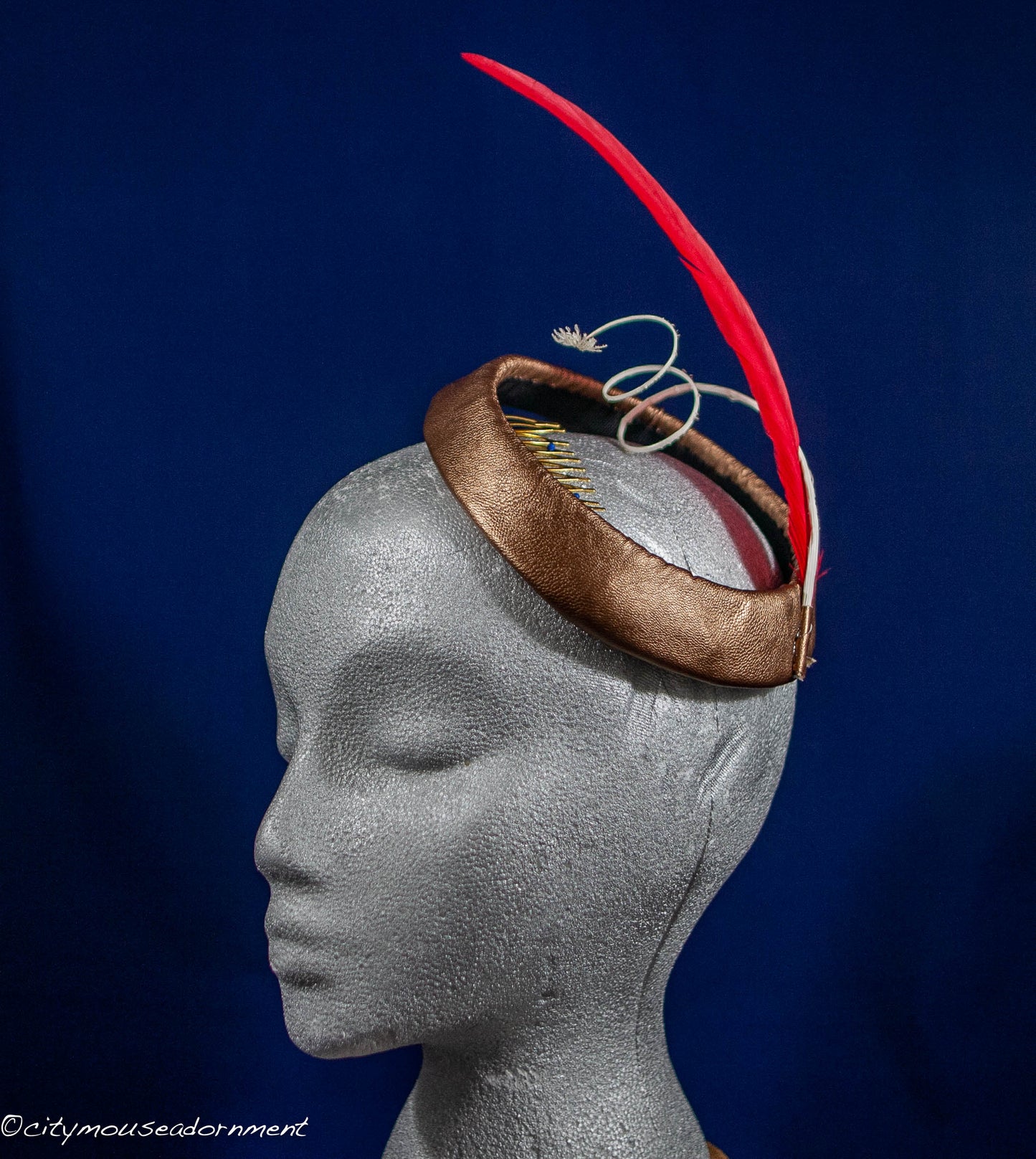 Bronze Faux Leather Circlet