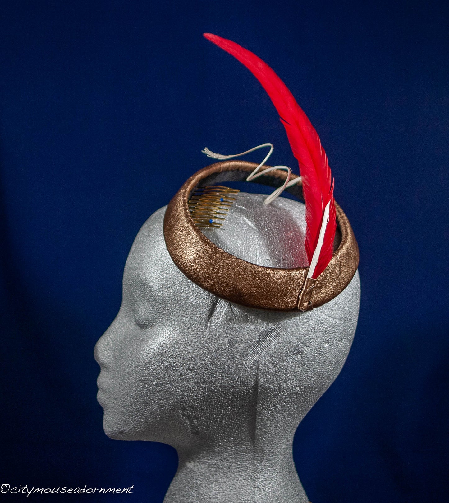 Bronze Faux Leather Circlet