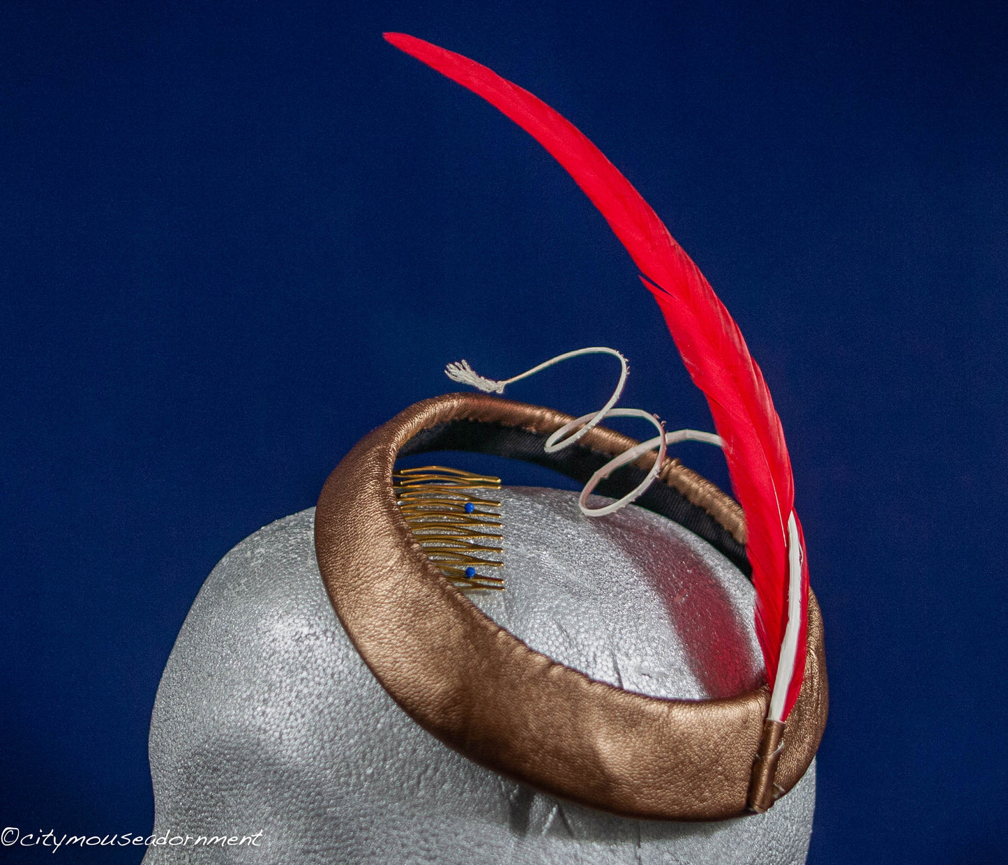 Bronze Faux Leather Circlet