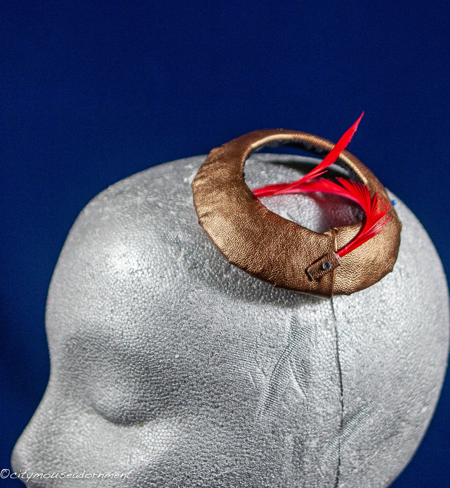 Bronze Faux Leather Circlet