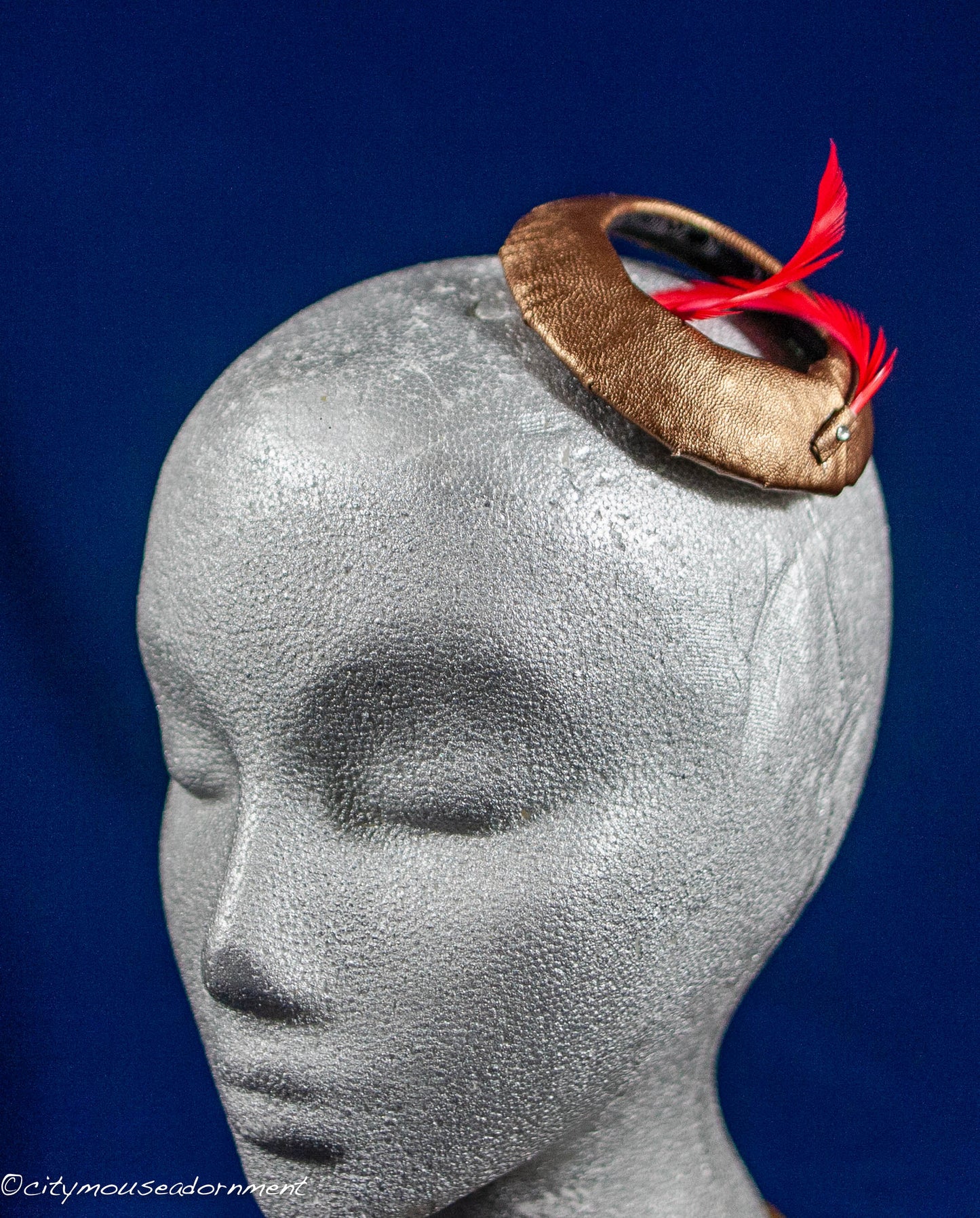 Bronze Faux Leather Circlet