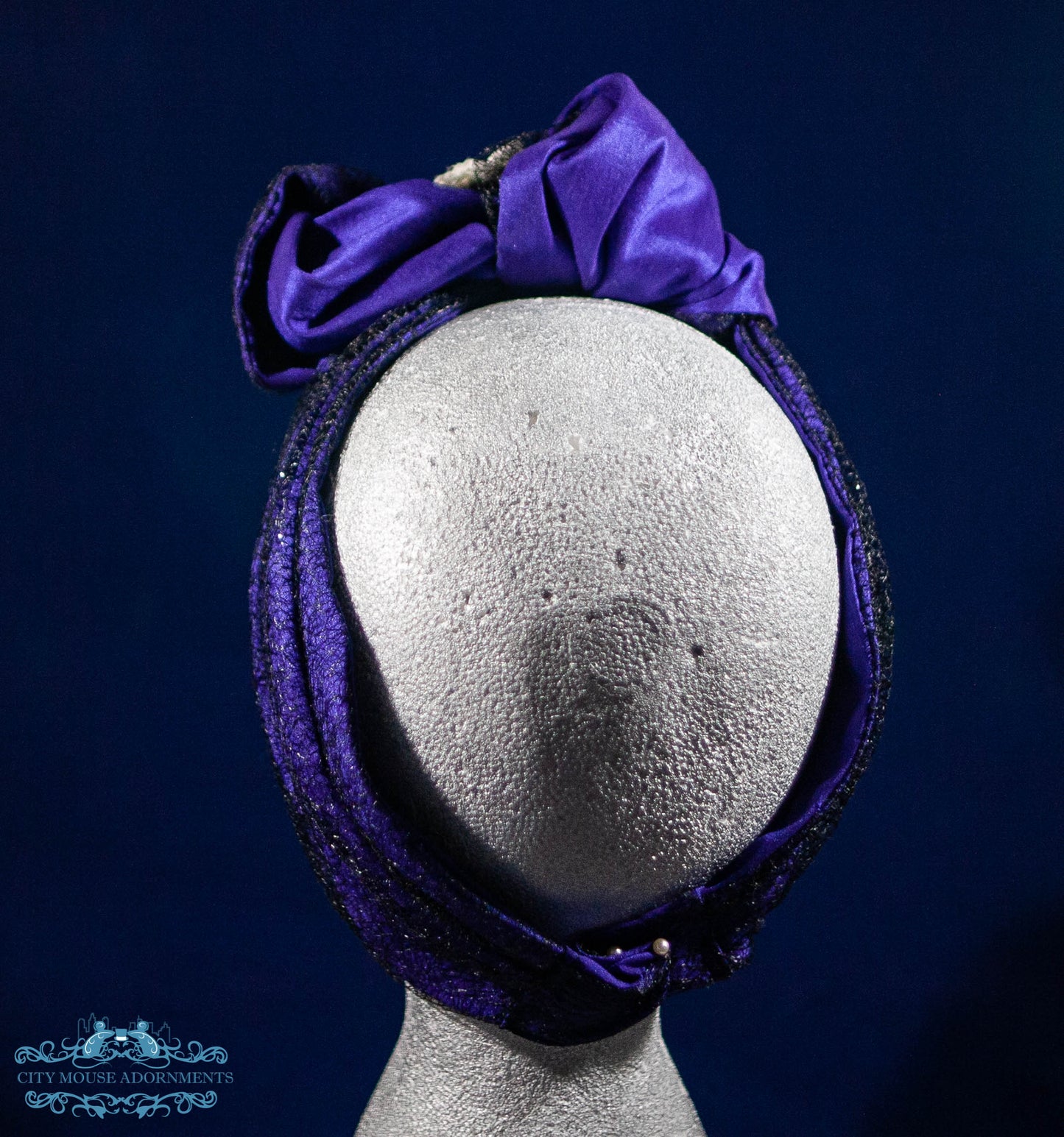 40's Style Purple and Black Headband- Agatha Harkness Inspired