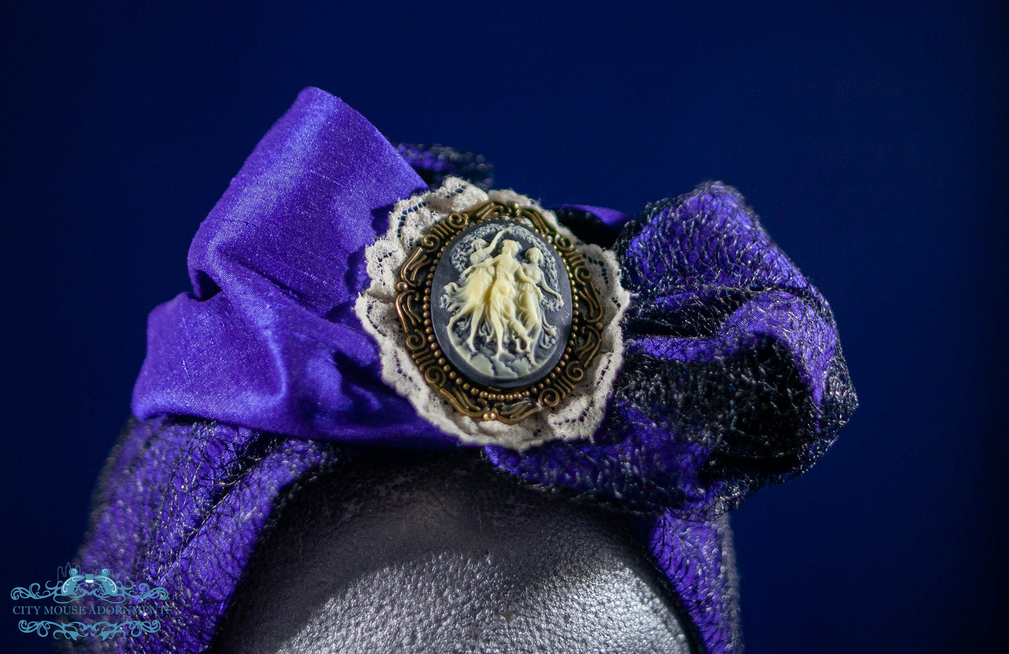40's Style Purple and Black Headband- Agatha Harkness Inspired